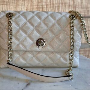 Kate Spade Natalia Ivory Quilted Chain Bag